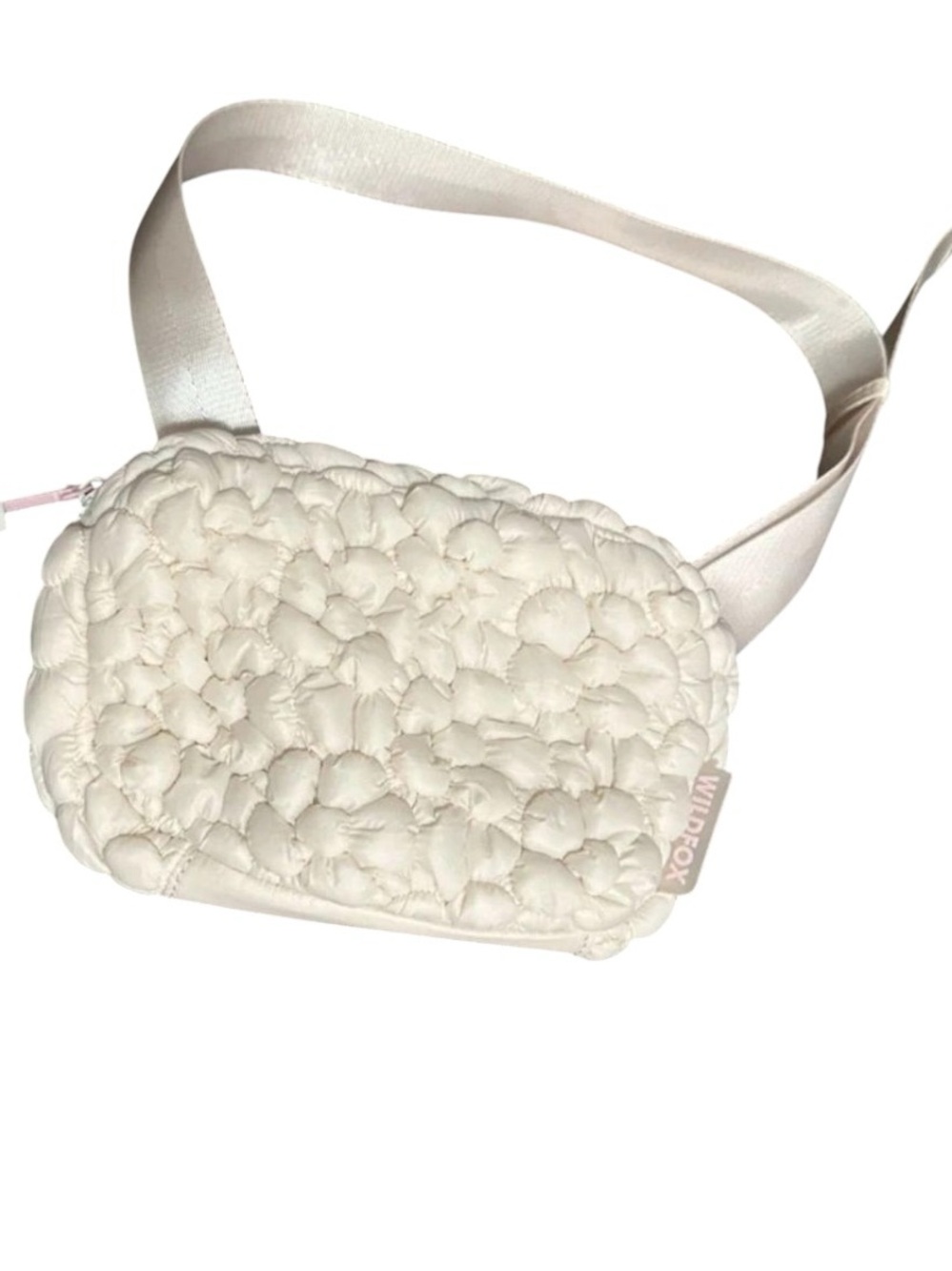 NWT WILDFOX Cream Quilted Floral Crossbody Pouch - Picture 1 of 5